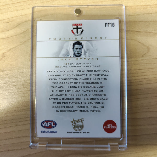 2017 Select Certified Footy's Finest Jack Steven St Kilda No.24/80