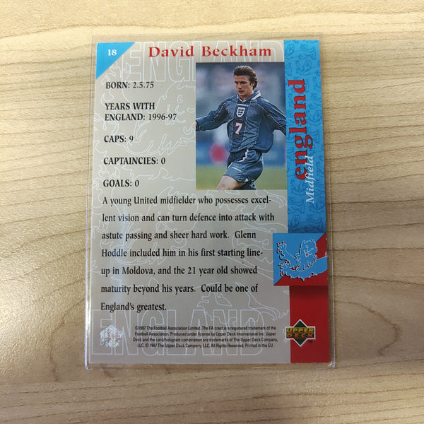 1997 Upper Deck The Squad Card David Beckham England