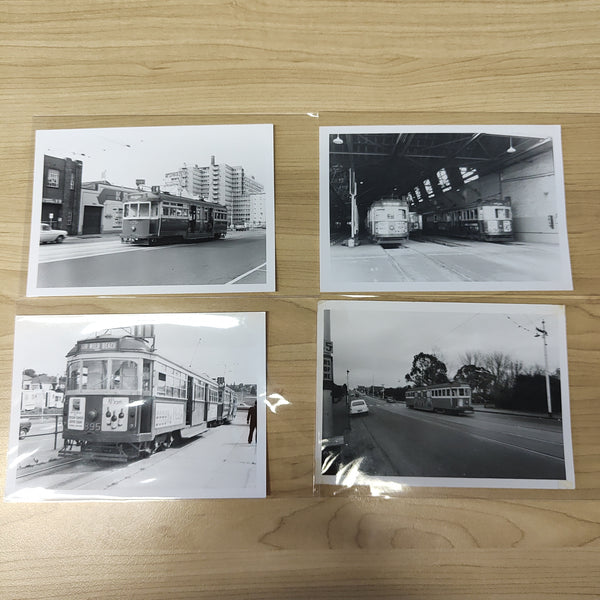 Australia 12 Vintage Tram Photographs Taken Around Melbourne Labelled With Locations