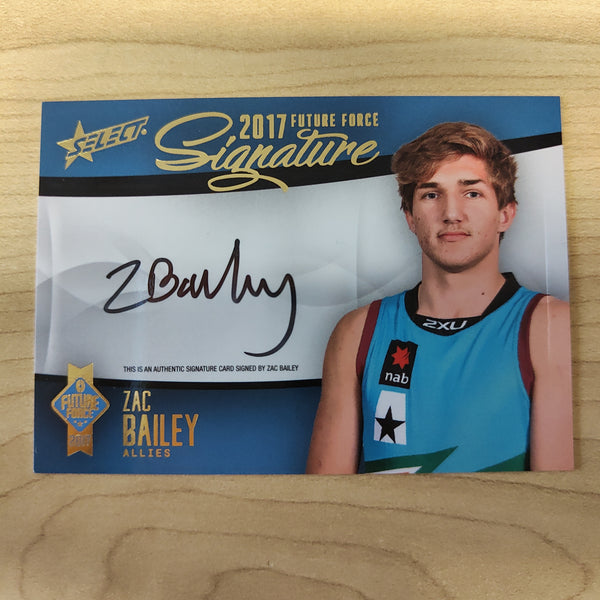 2017 Select Future Force Gold Signature Zac Bailey No.018/120