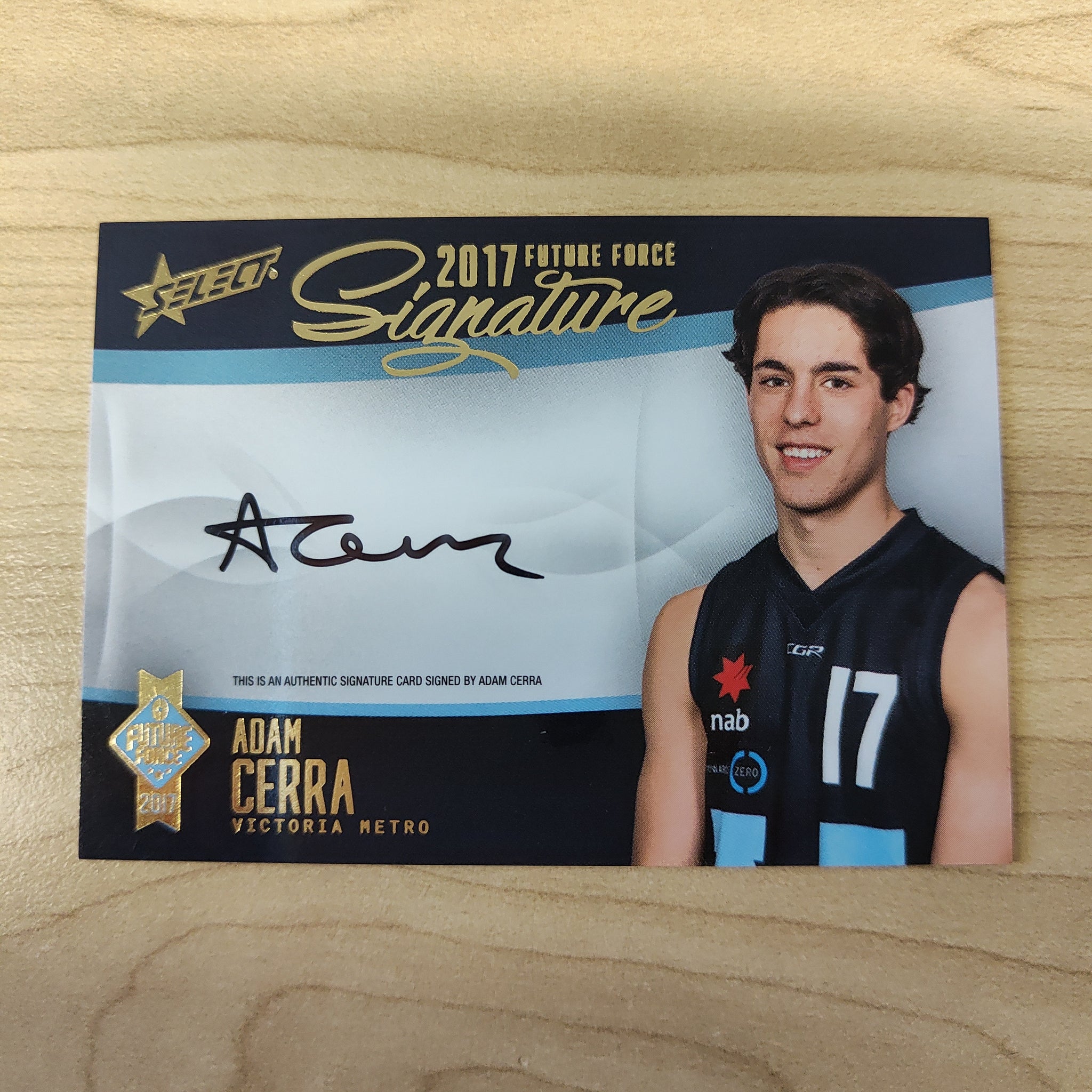 2017 Select Future Force Gold Signature Adam Cerra No.032/120