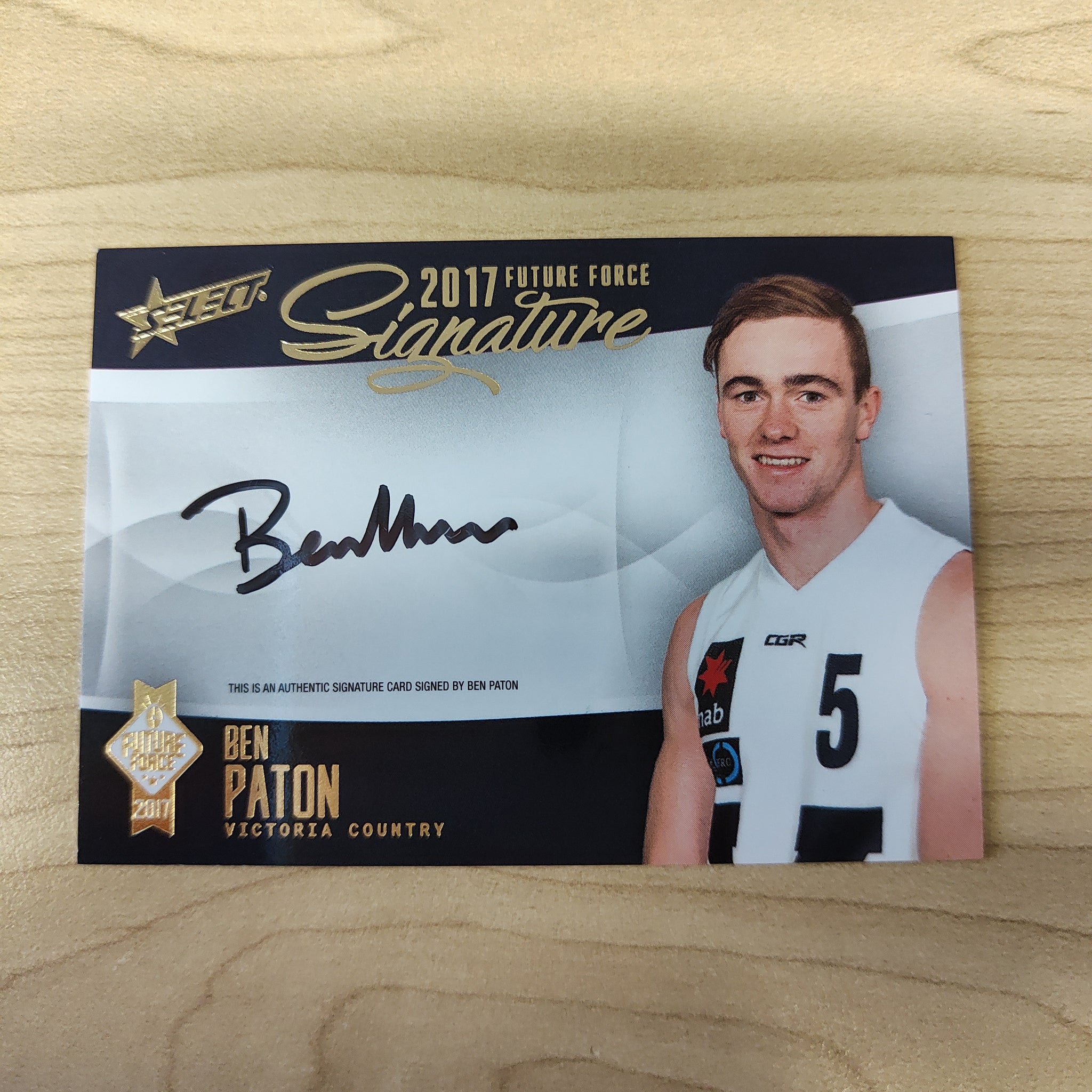 2017 Select Future Force Gold Signature Ben Paton No.081/120