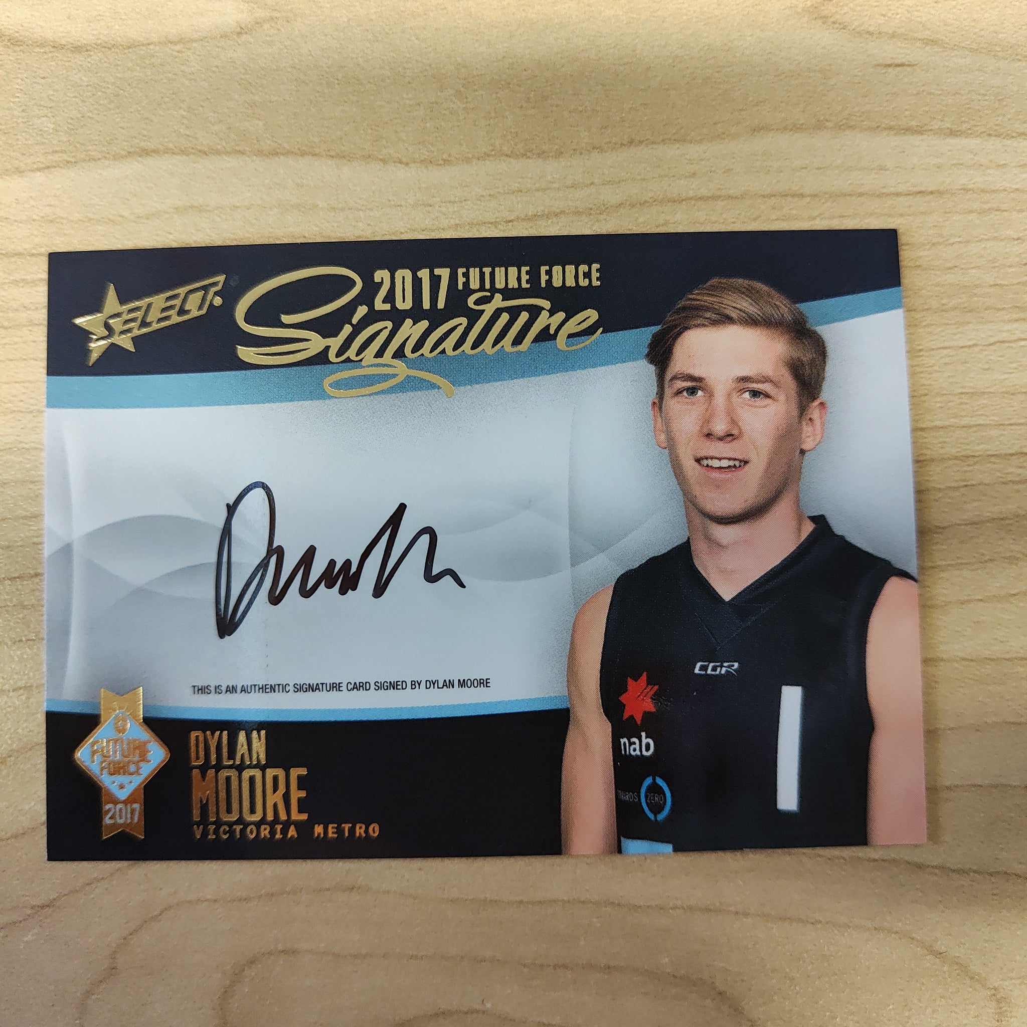 2017 Select Future Force Gold Signature Dylan Moore No.034/120