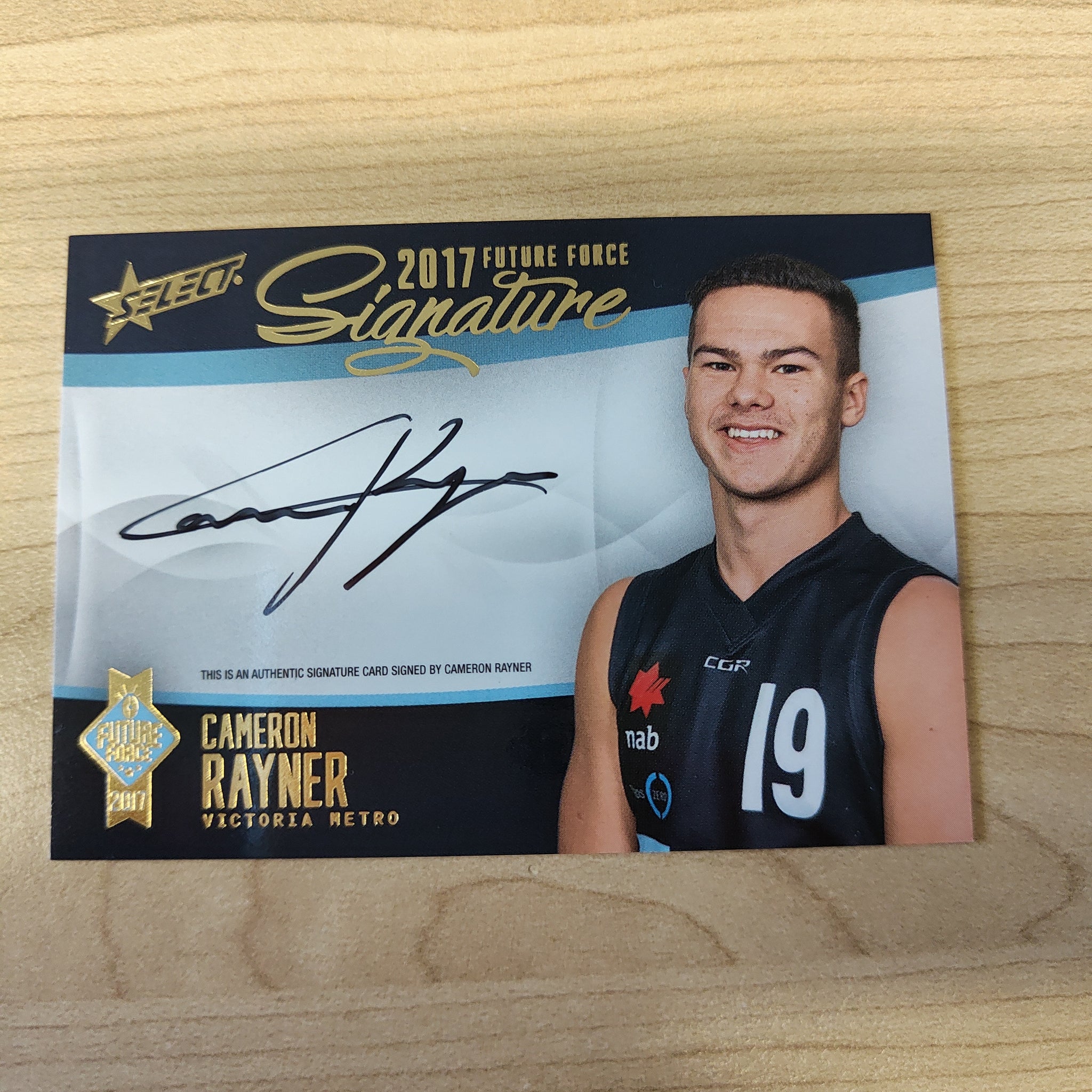2017 Select Future Force Gold Signature Cameron Rayner No.050/120
