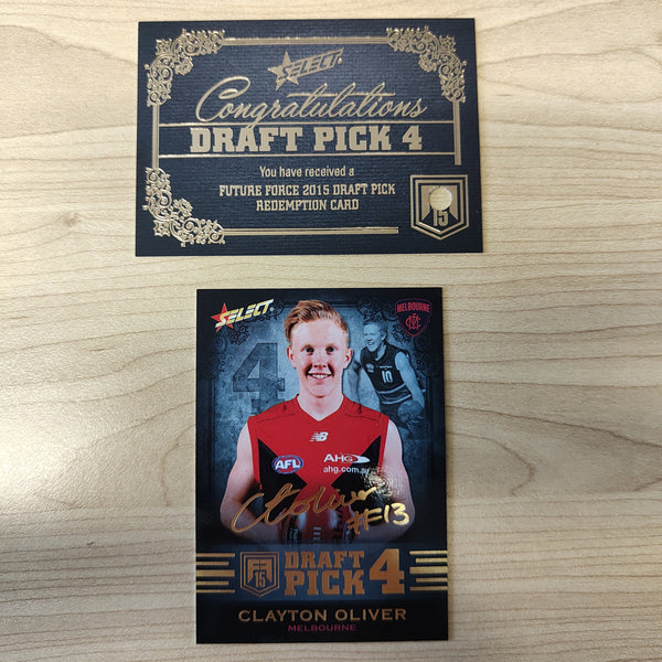 2015 Select Future Force Draft Pick Redemption Clayton Oliver Melbourne No.052/90