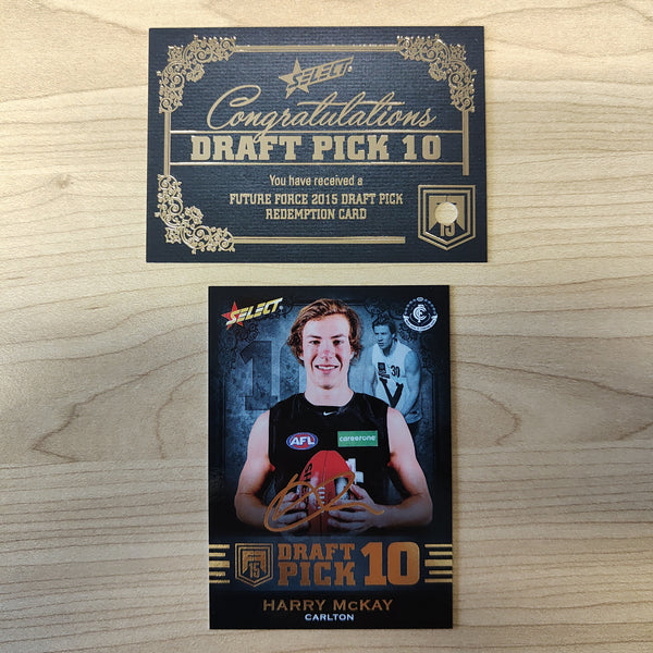 2015 Select Future Force Draft Pick Redemption Harry McKay Carlton No.074/90
