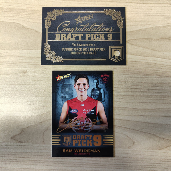 2015 Select Future Force Draft Pick Redemption Sam Weideman Melbourne No.029/90