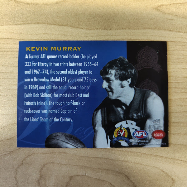 2012 Select Hall of Fame Series 4 Legend Kevin Murray Card