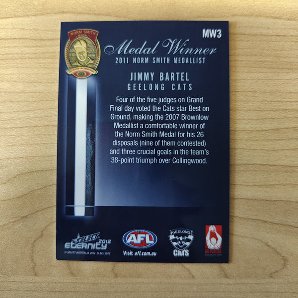 2012 Select Eternity Medal Winner Jimmy Bartel Geelong