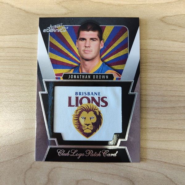 2012 Select Eternity Club Logo Patch Card Jonathan Brown Brisbane No.066