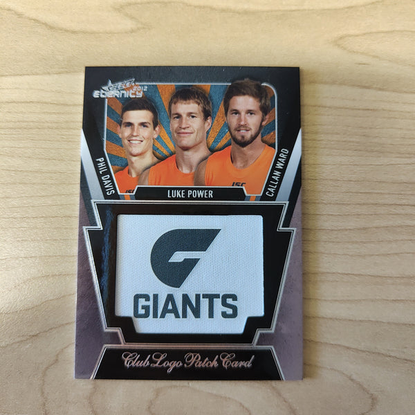 2012 Select Eternity Club Logo Patch Card Phil Davis Luke Power Callan Ward GWS No.242