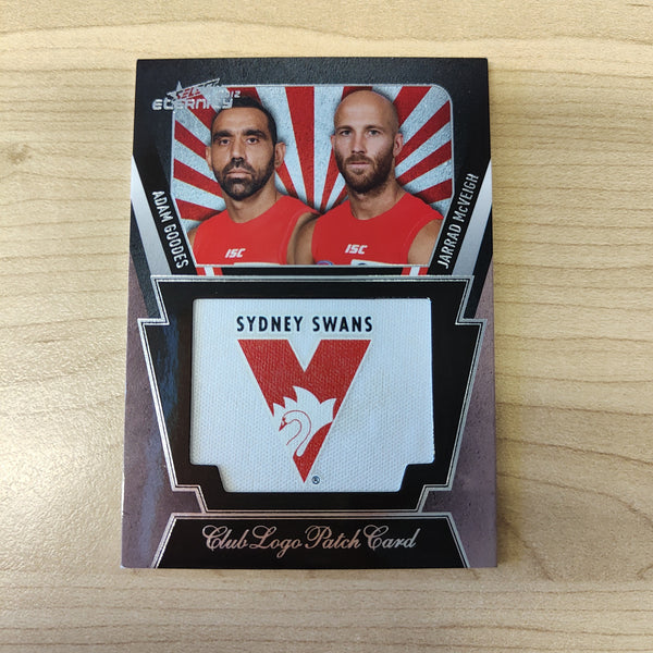 2012 Select Eternity Club Logo Patch Card Adam Goodes Jarrad McVeigh Sydney No.086