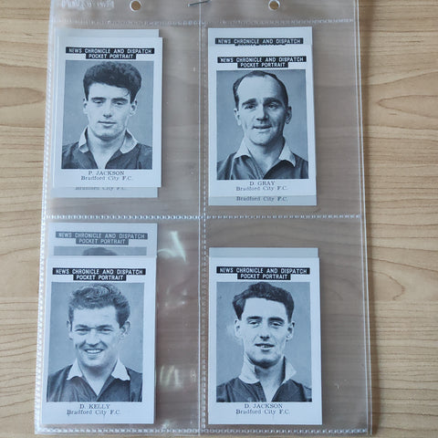 Soccer 1955 News Chronicle and Daily Dispatch Bradford City FC Lot of 12 Cigarette Cards