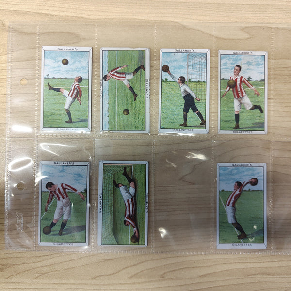 Soccer 1912 Gallaher Sports Series Lot of 7 Cigarette Cards