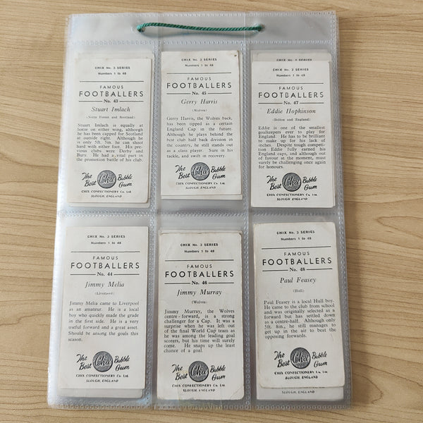 Soccer 1958 Chix Confectionery Famous Footballers Complete Set of 48 Cards