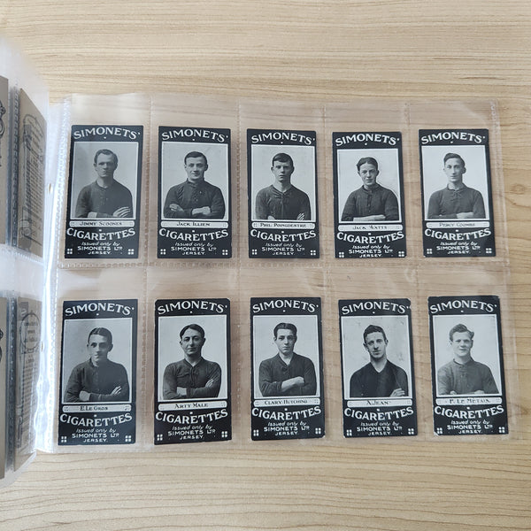 Soccer 1925 Simonets Local Footballers Complete Set of 50 Cigarette Cards