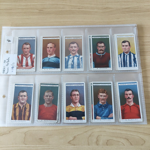 Soccer 1906-26 Ogdens 3 Part Sets of Cigarette Cards 31/51, 45/50 and 43/44