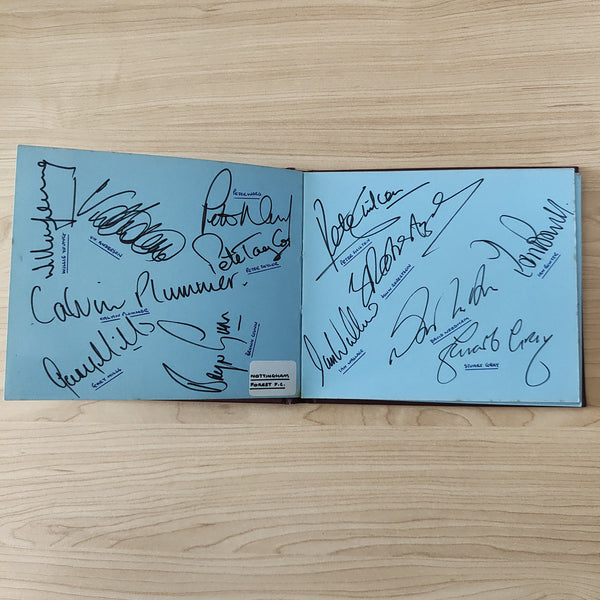 Soccer 1981-2 Autograph Book with 210 Signatures Including Manchester City and Liverpool