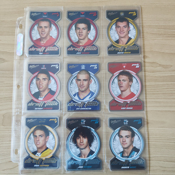 2010 Select Prestige Draft Pick Die Cut Set of 28 Cards With Two Redemption Cards