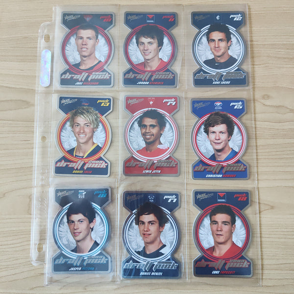 2010 Select Prestige Draft Pick Die Cut Set of 28 Cards With Two Redemption Cards