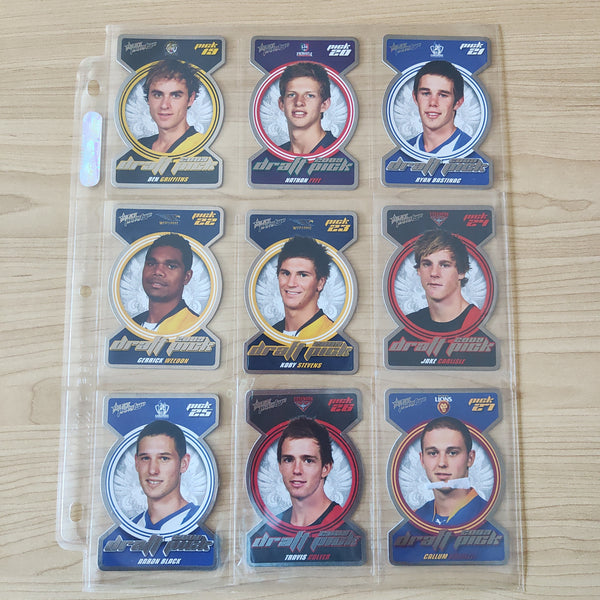 2010 Select Prestige Draft Pick Die Cut Set of 28 Cards With Two Redemption Cards