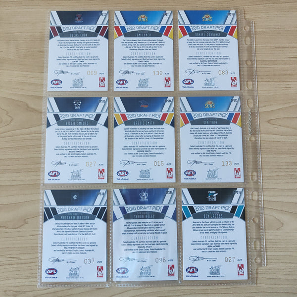 2011 Select Infinity Draft Pick Signature Set of 25 Cards Including Jared Polec Redemption Card