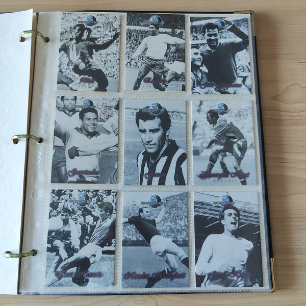 1998 Futera Platinum World Cup Greats Complete Set of Soccer Cards in Leather Album