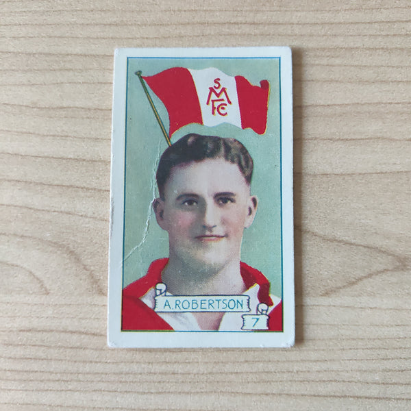 VFL 1934 Football Pennants. A Robertson, South Melbourne. Allen's Trading Card