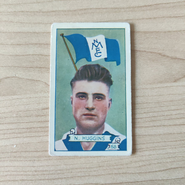 VFL 1934 Football Pennant. N Huggins, North Melbourne. Allen's Trading Card