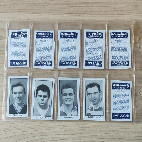 Soccer 1959 DC Thomson Football Stars Complete Set of 44 Cigarette Cards