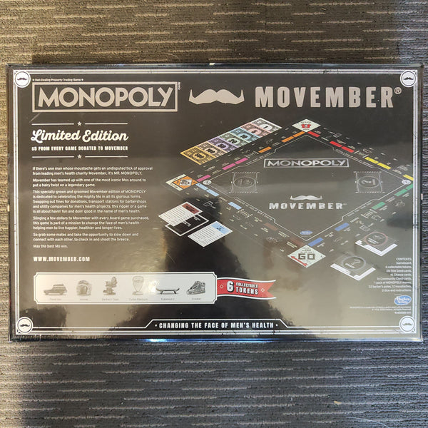 2020 Hasbro Monopoly Movember Limited Edition Set Sealed In Box