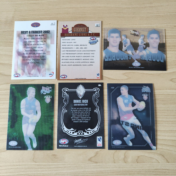 2003-2019 Lot of 19 Select Brisbane Lions Inserts