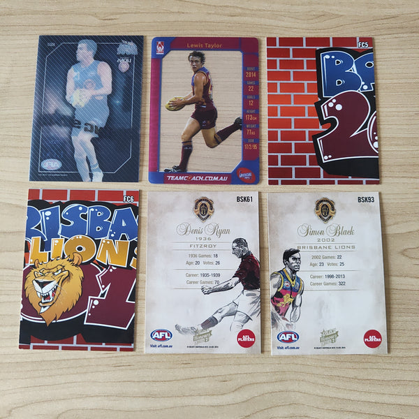 2003-2019 Lot of 19 Select Brisbane Lions Inserts