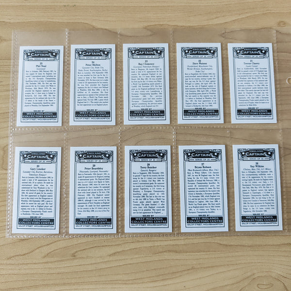 1997 Soccer West Midlands Collectors Centre England Captains Complete Set of 30 Cigarette Cards