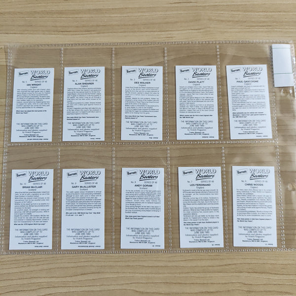 1993 Soccer Trebor Bassett Barratt World Beaters Complete Set of 48 Cigarette Cards