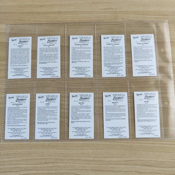 1993 Soccer Trebor Bassett Barratt World Beaters Complete Set of 48 Cigarette Cards