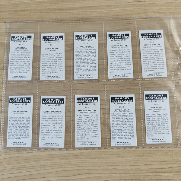 Soccer 1961 Primrose Confectionery Famous Footballers Complete Set of 50 Cigarette Cards