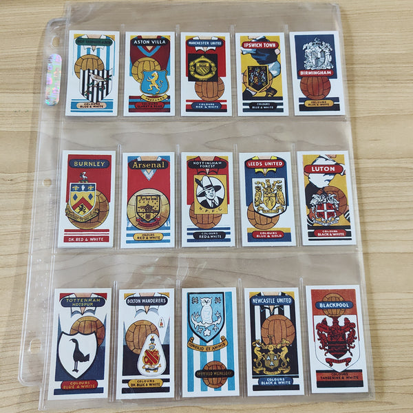 Circa 1960's Football Clubs and Badges Set of 25 Cigarette Cards