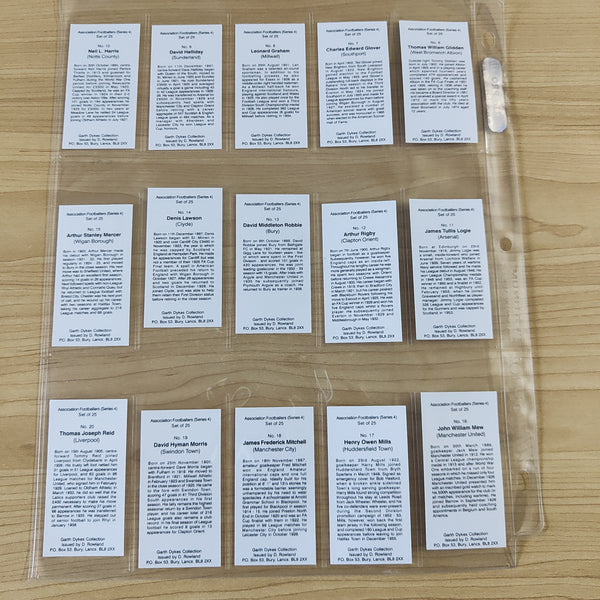 1999 Soccer D Rowland Association Footballers Series 2, 4 and 5 Complete Sets of Cigarette Cards