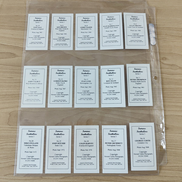 1999 Soccer D Rowland Famous Footballers Series 2, 3 and 5 Complete Sets of Cigarette Cards