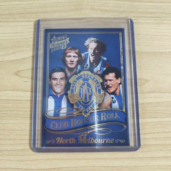 2015 Select Honours 2 Club Honour Roll North Melbourne Football Club No.67/75
