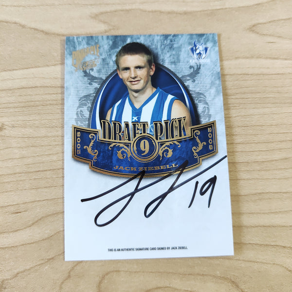 2009 Select Pinnacle Draft Pick Signature Jack Ziebell North Melbourne No. 396/400