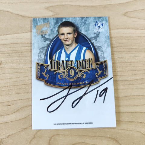 2009 Select Pinnacle Draft Pick Signature Jack Ziebell North Melbourne No. 396/400