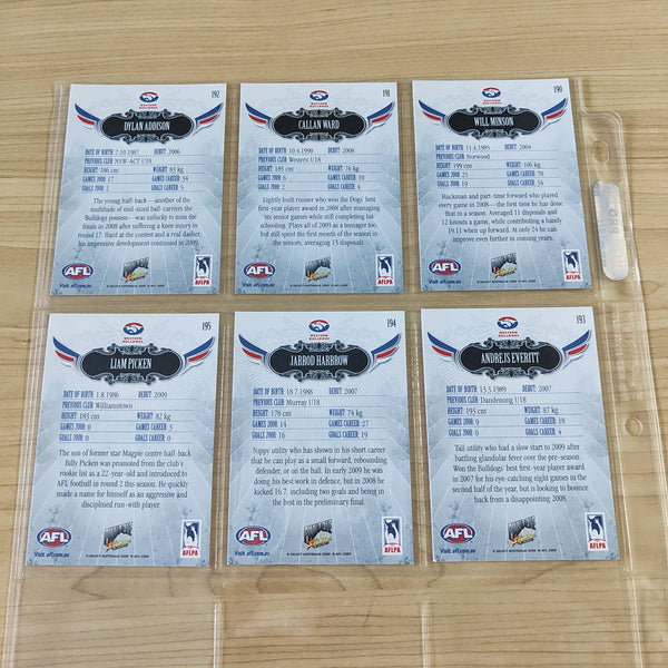 2009 Select Pinnacle Complete Base Set of 195 Football Cards