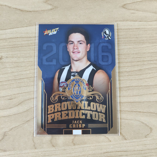 2016 AFL Select Brownlow Predictor Jack Crisp Collingwood No.092/250