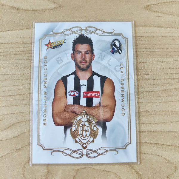 2017 AFL Select Brownlow Predictor Levi Greenwood Collingwood No.224/275
