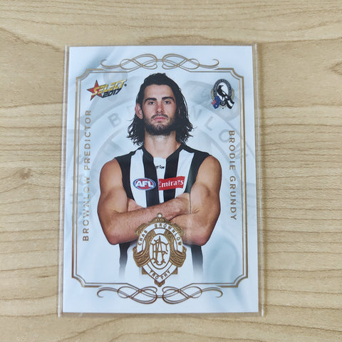 2017 AFL Select Brownlow Predictor Brodie Grundy Collingwood No.227/275
