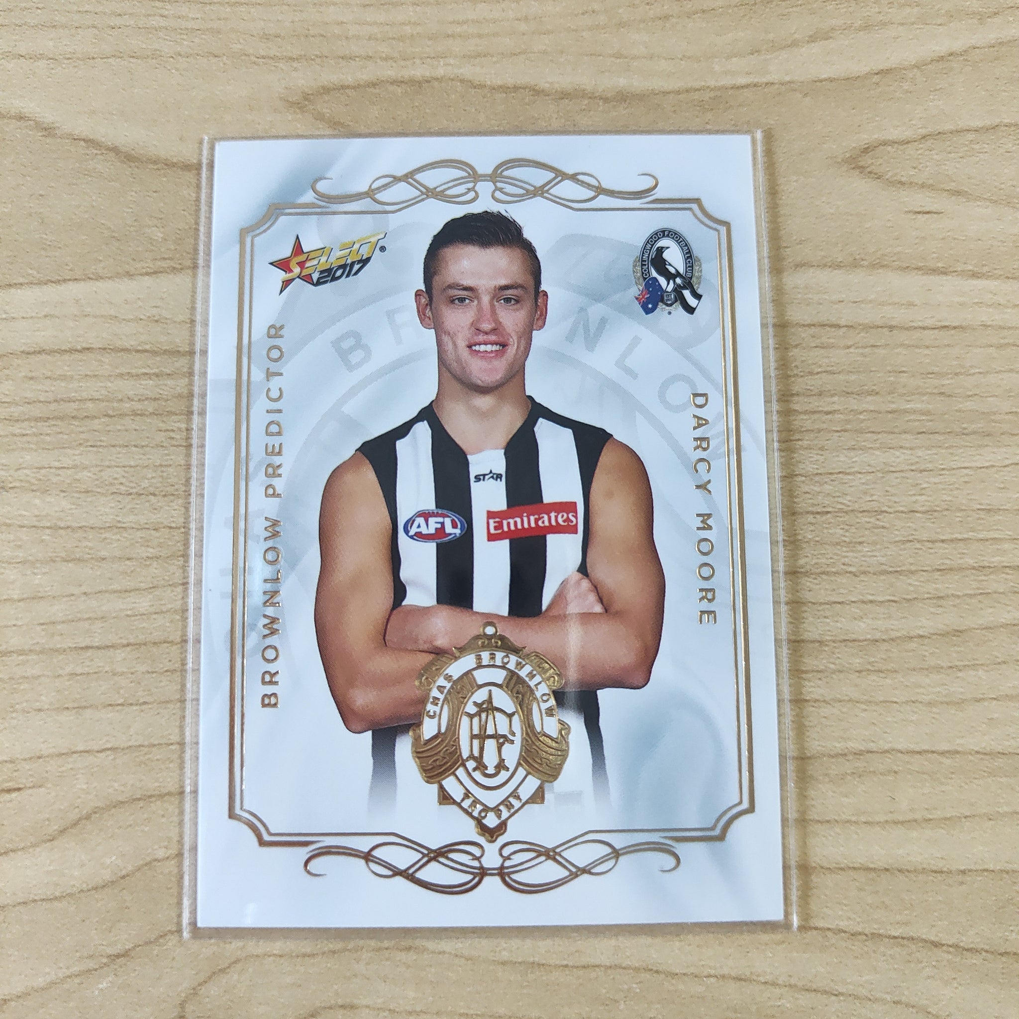 2017 AFL Select Brownlow Predictor Darcy Moore Collingwood No.038/275