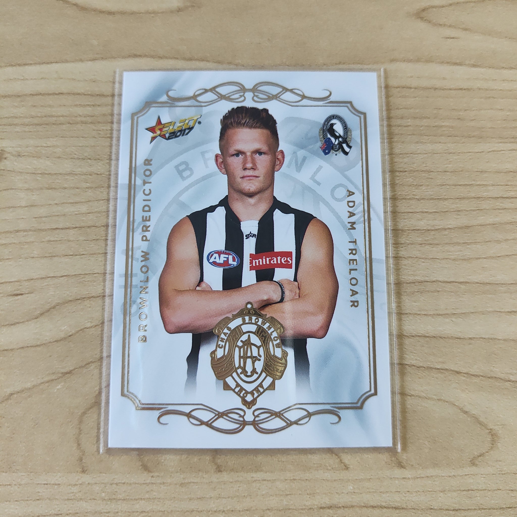 2017 AFL Select Brownlow Predictor Adam Treloar Collingwood No.140/275