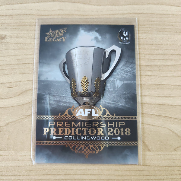 2018 AFL Select Silver Premiership Predictor Collingwood No.122/180